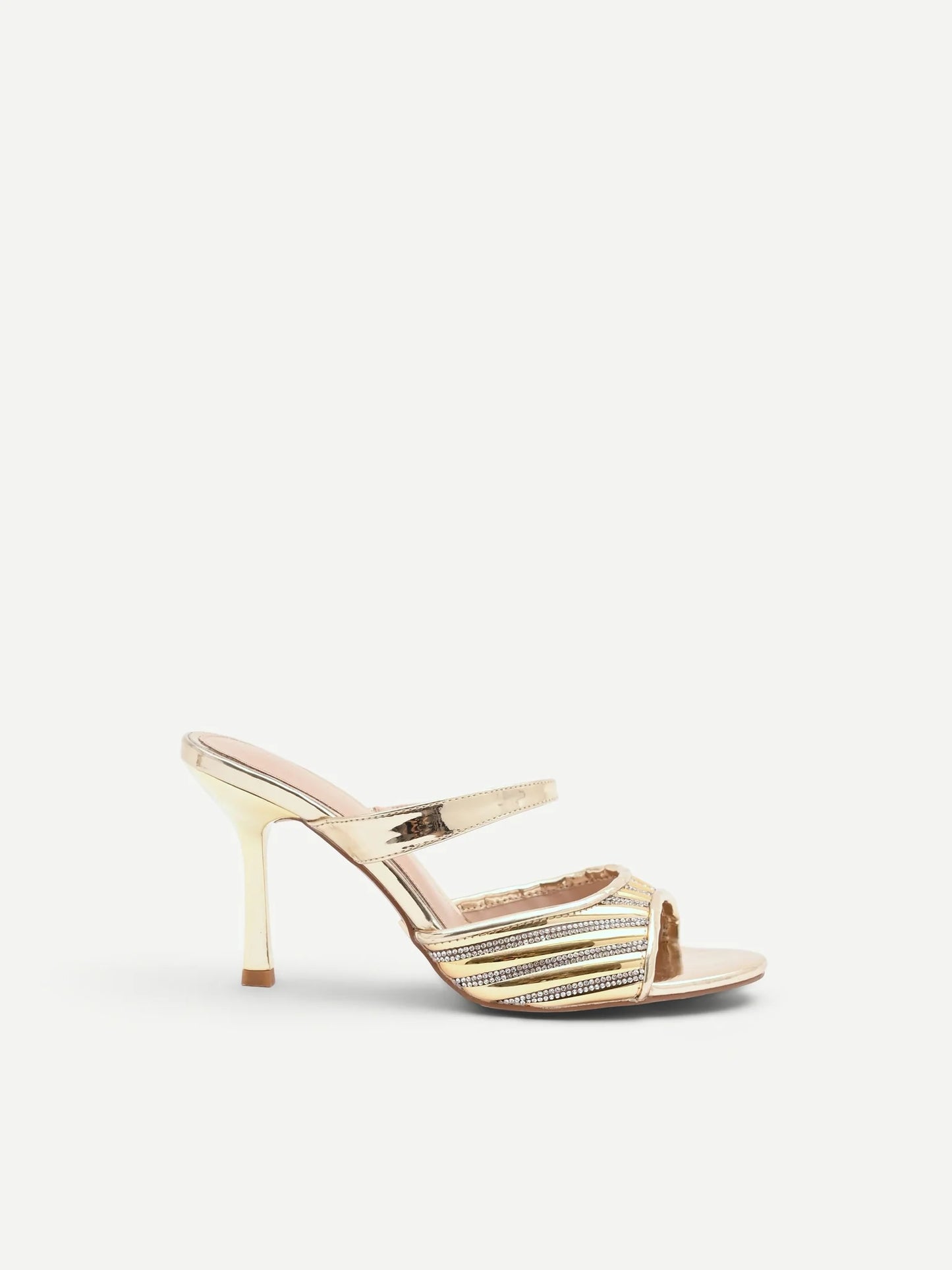 Sabot Oro con Cinturino in Strass