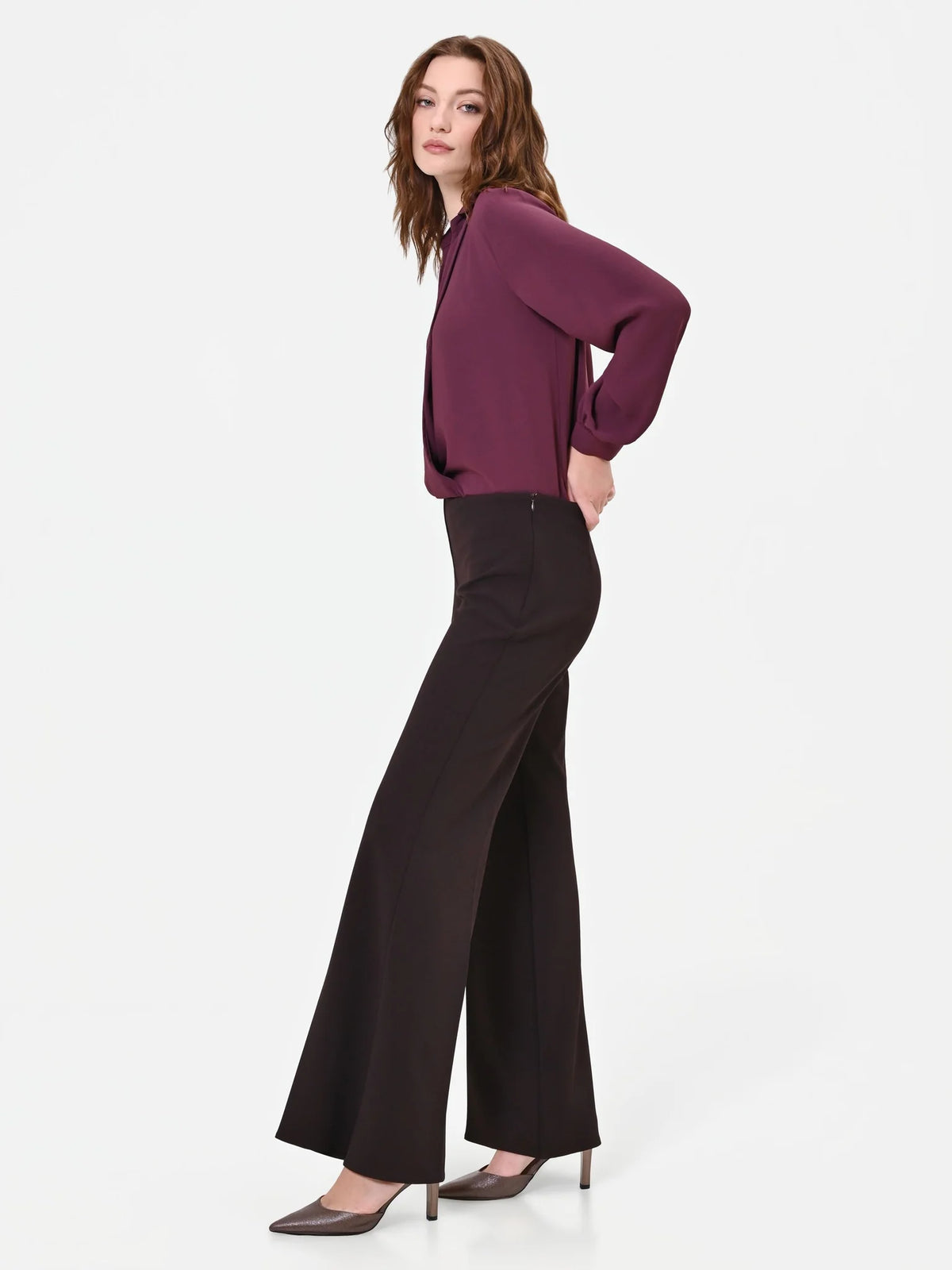 Pantalone Palazzo in Scuba Crepe