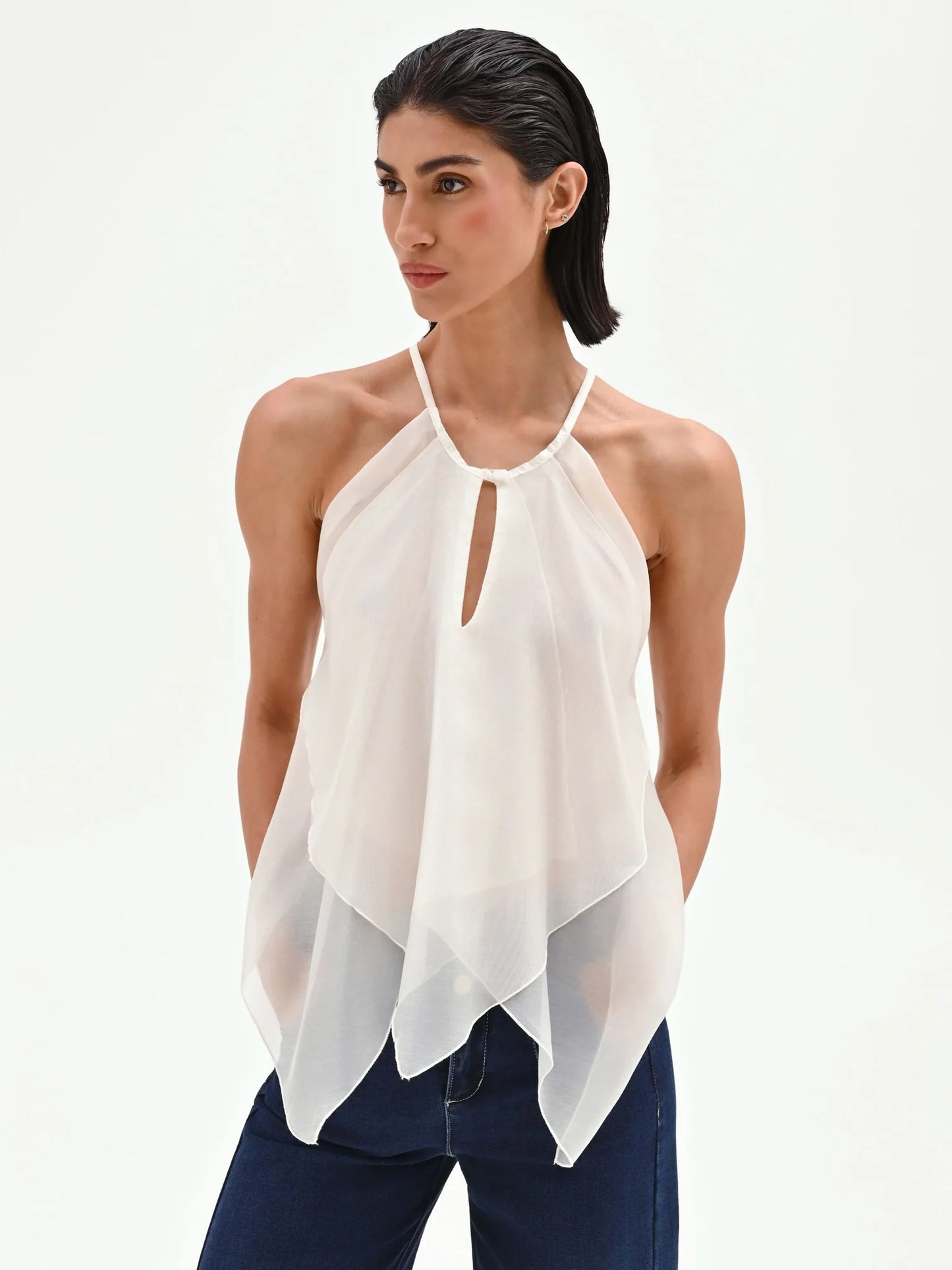 Top con Scollo All'Americana