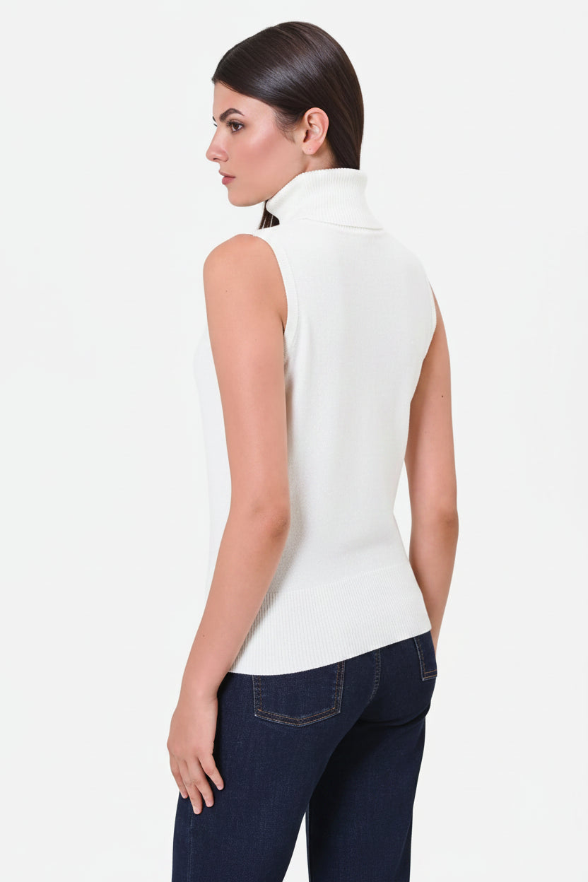 Maglia Dolcevita Smanicata