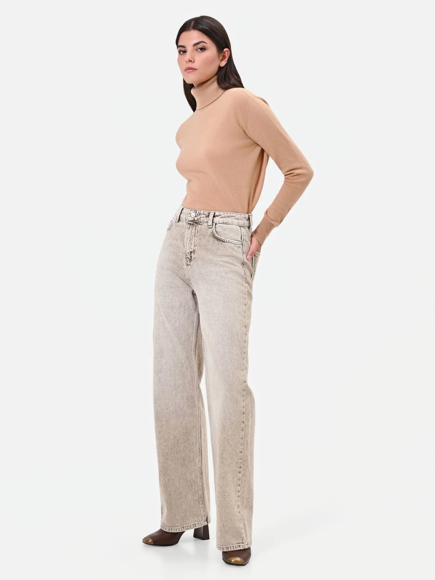 Jeans Ampi a vita alta