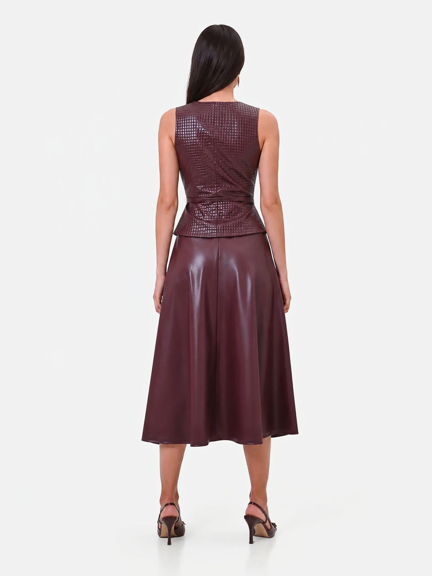 Abito Midi in Similpelle