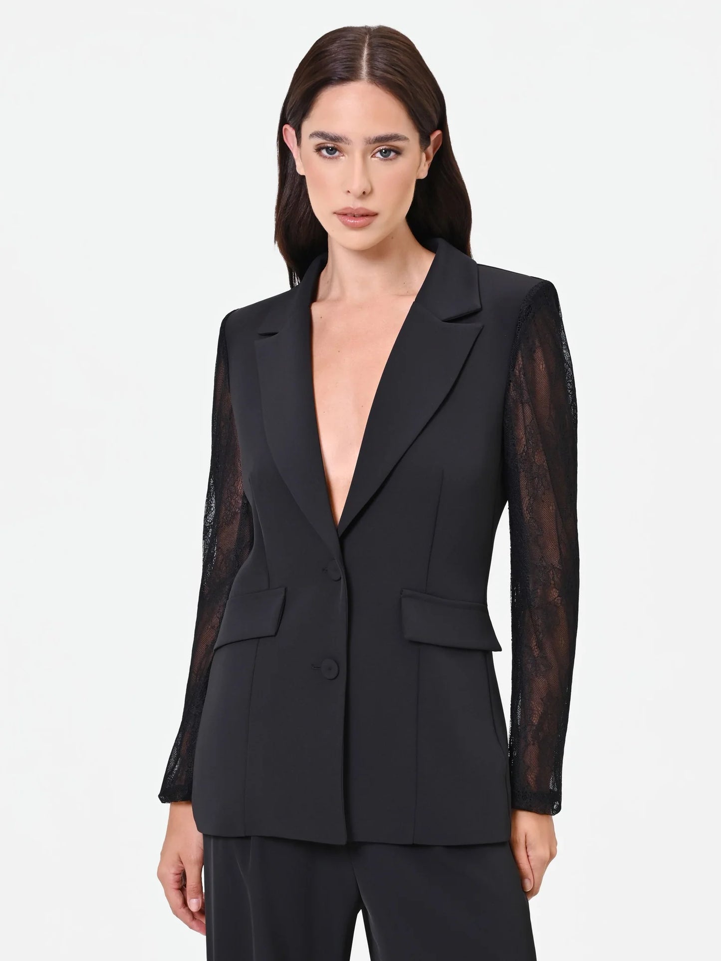 Blazer con Maniche in Pizzo
