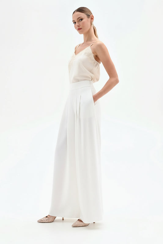 Pantalone Palazzo Con Pinces