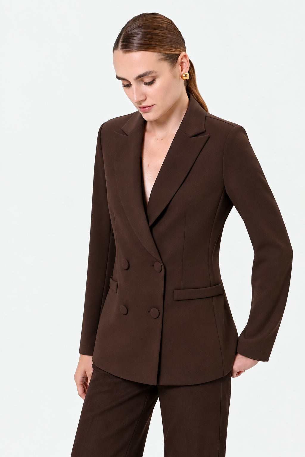 Giacca Doppio Petto Scuba Crepe
