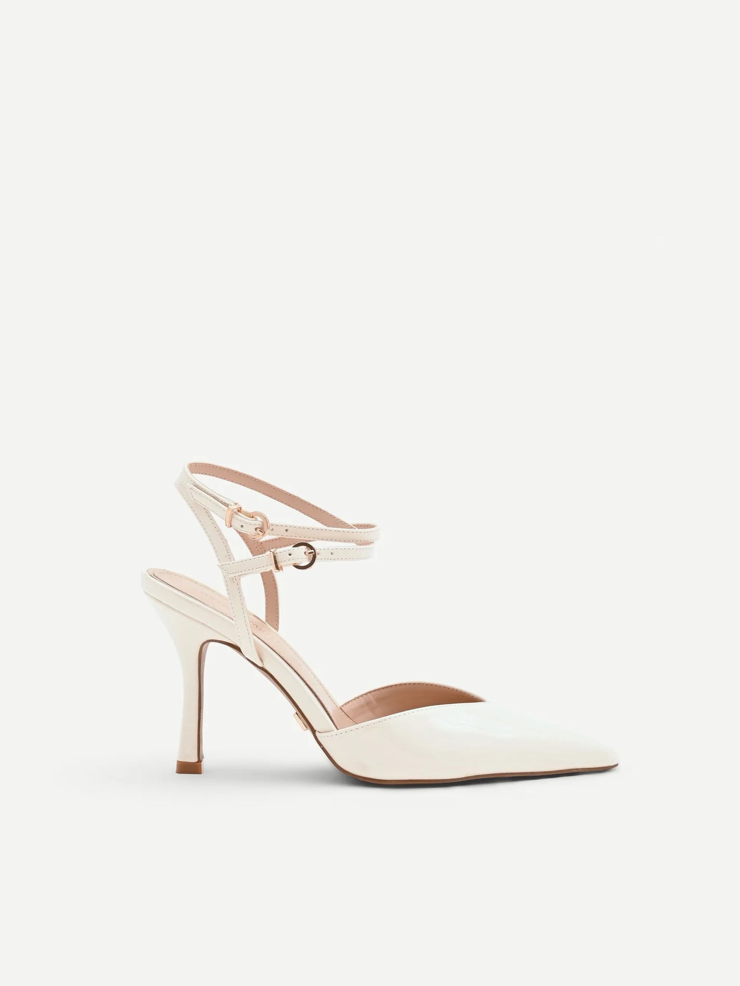 Décolleté Beige Effetto Vernice con Laccetti