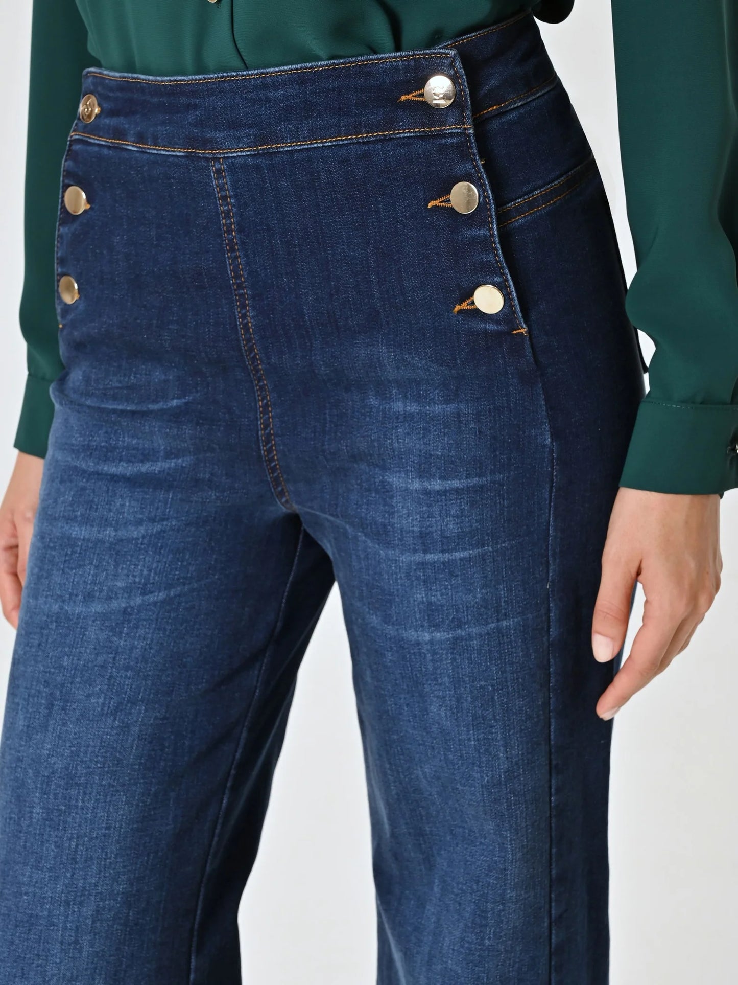 Jeans Lavaggio Scuro Wide Leg