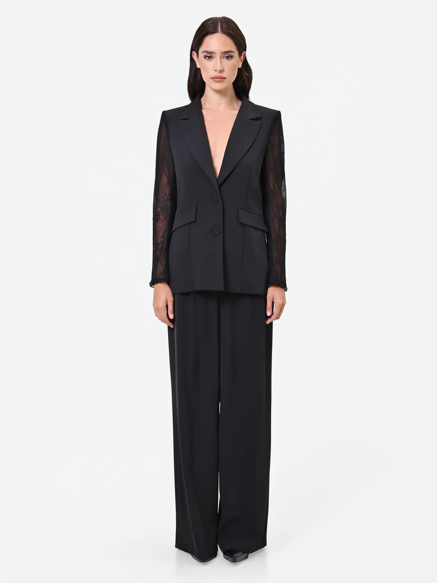 Blazer con Maniche in Pizzo