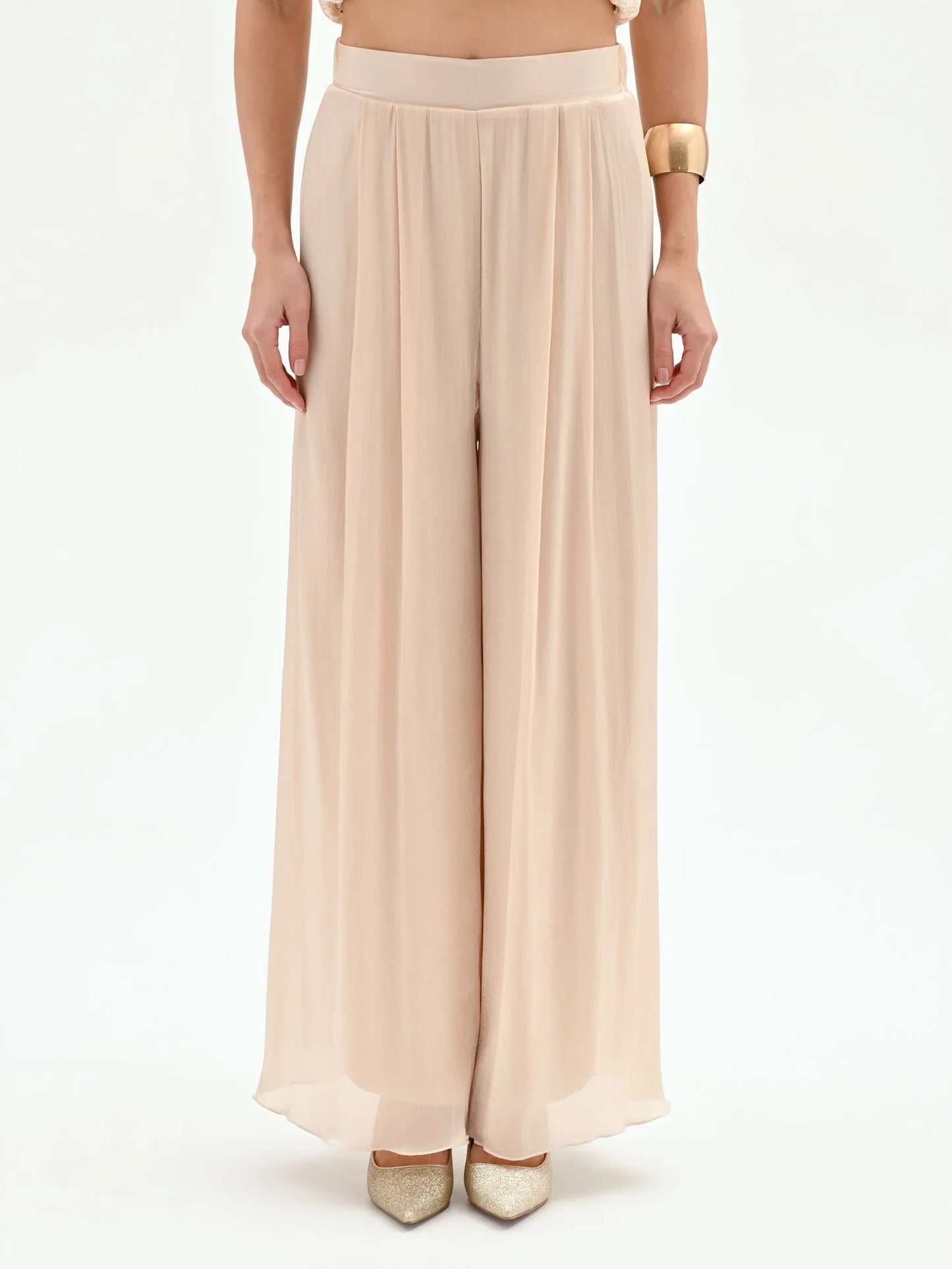 Pantalone Palazzo in Raso Cangiante