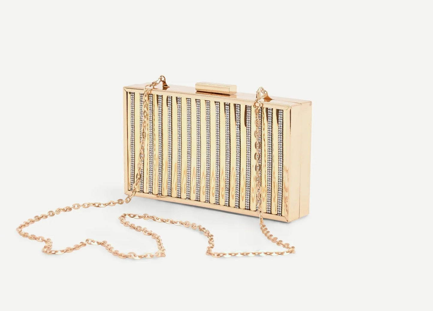Clutch Rigida con Pave' di Strass