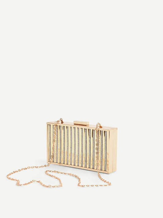 Clutch Rigida con Pave' di Strass