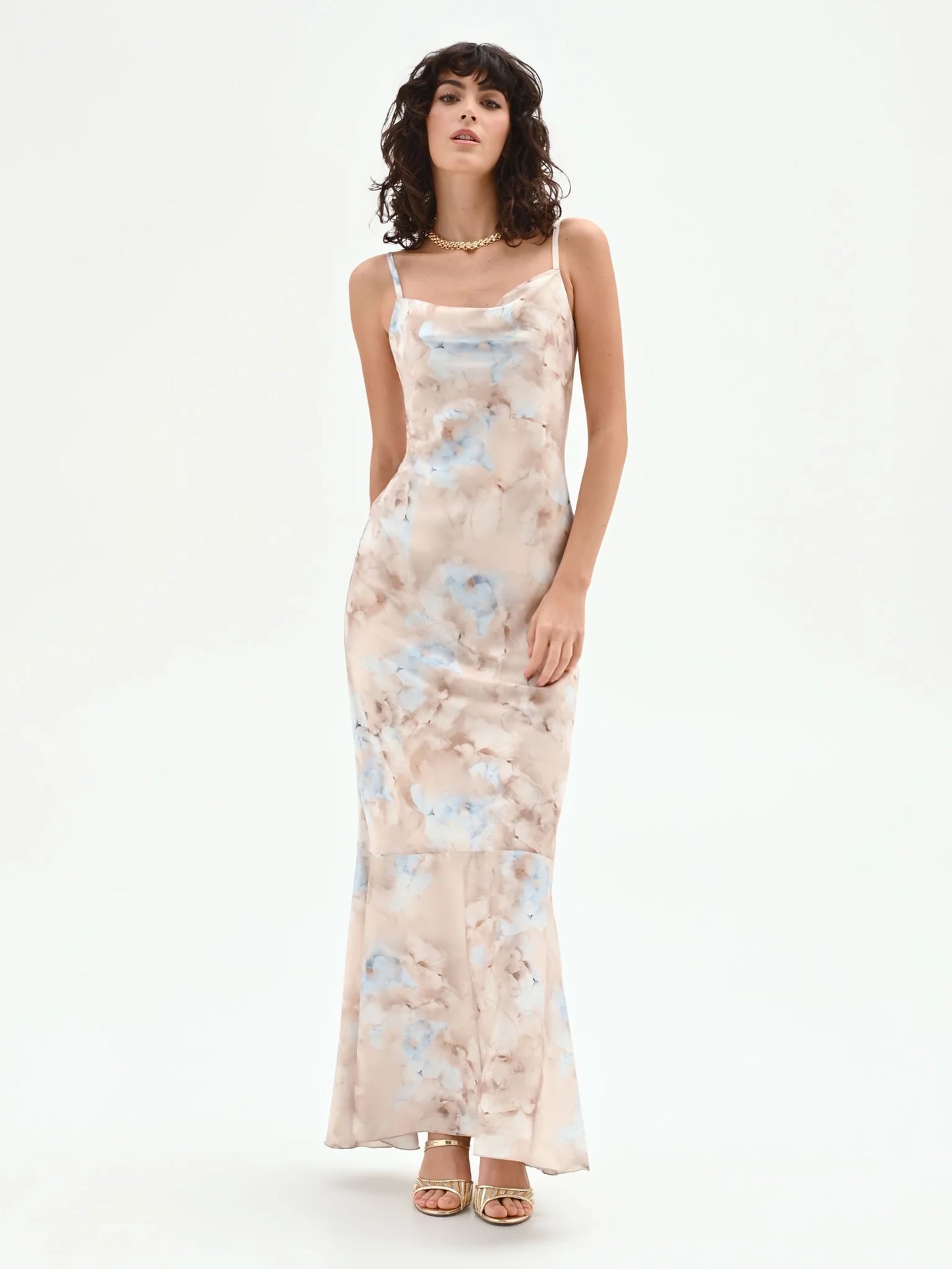 Abito Lungo Sottoveste stampa Acquerello