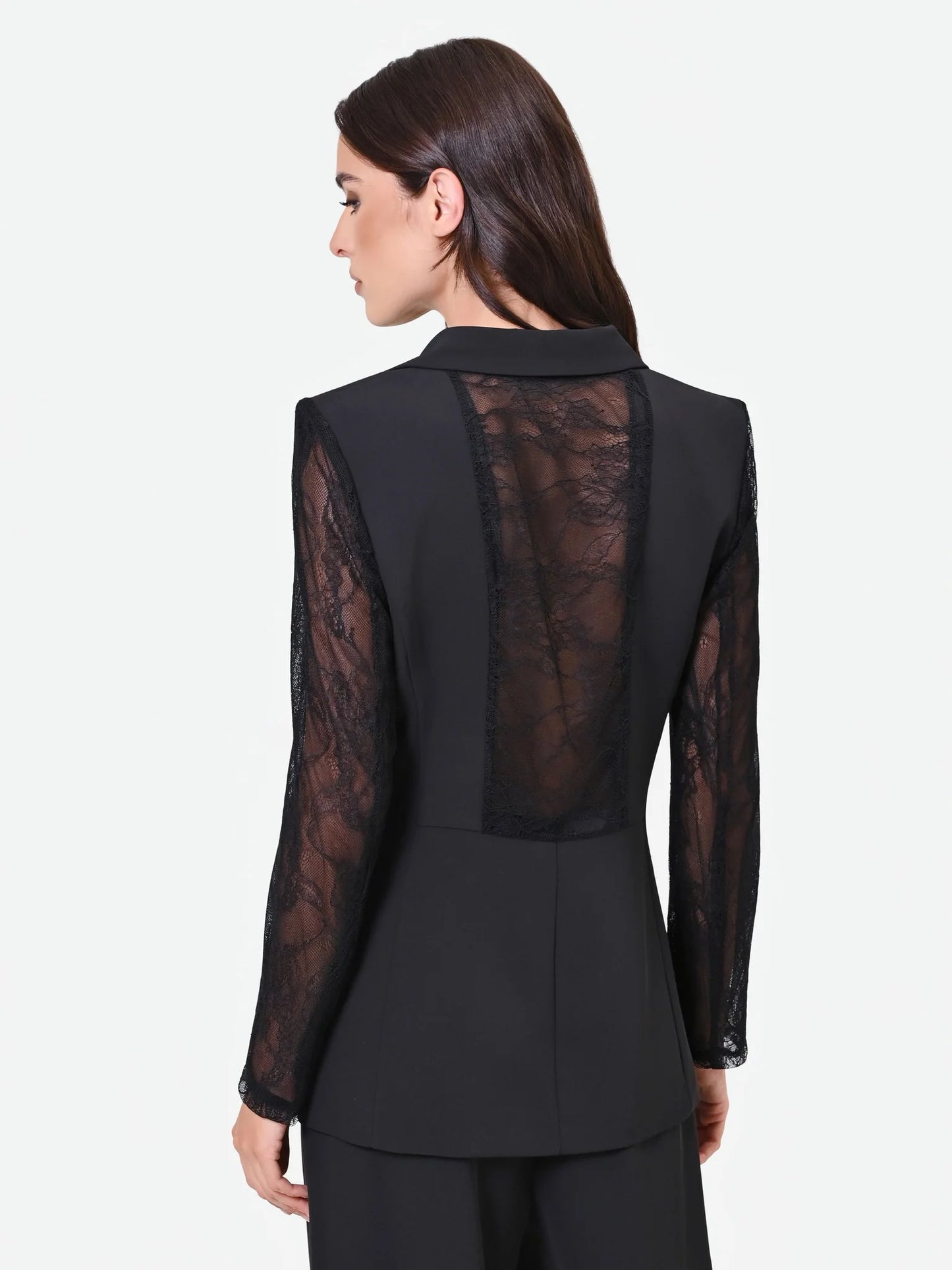 Blazer con Maniche in Pizzo