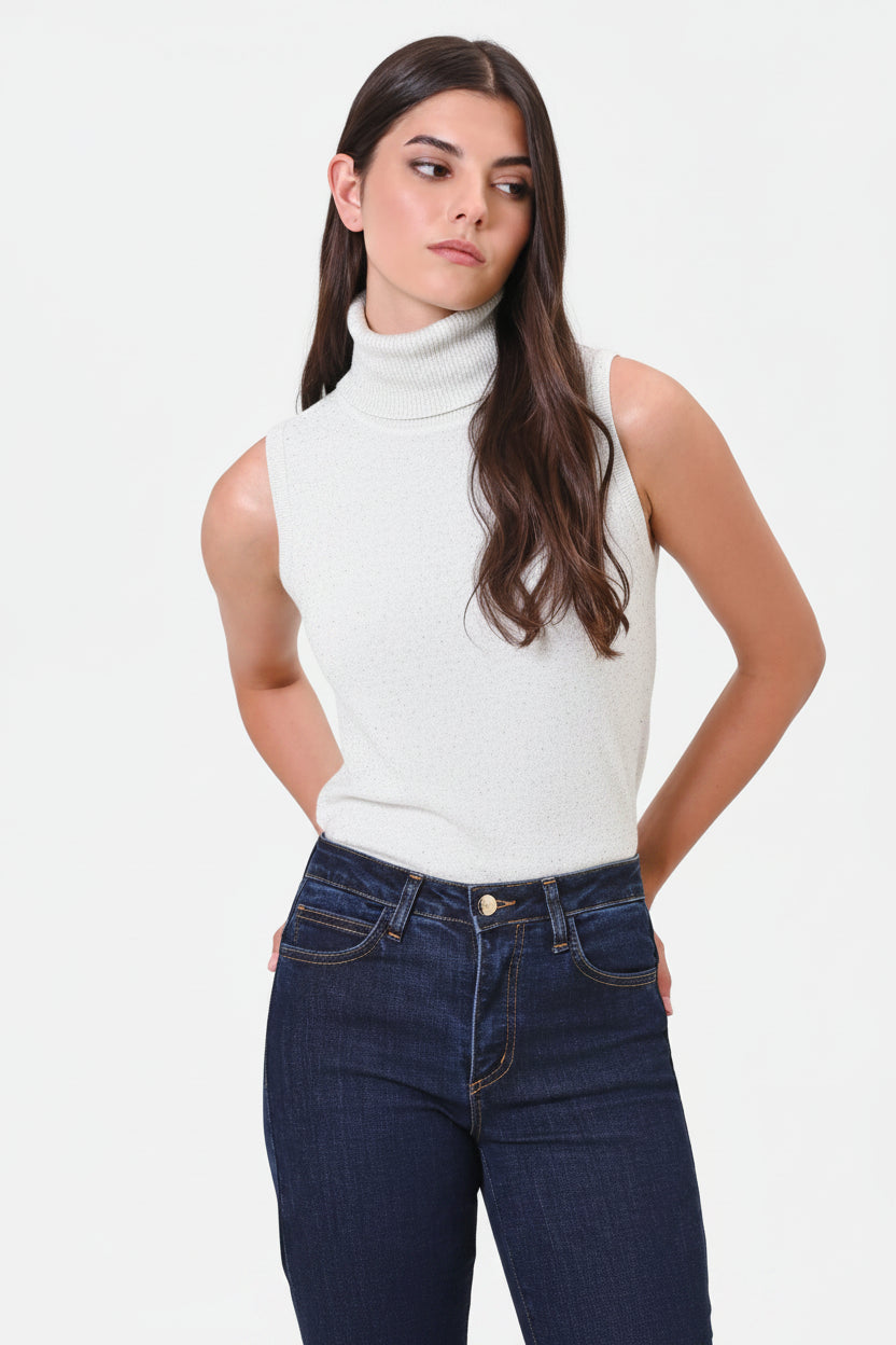 Maglia Dolcevita Smanicata