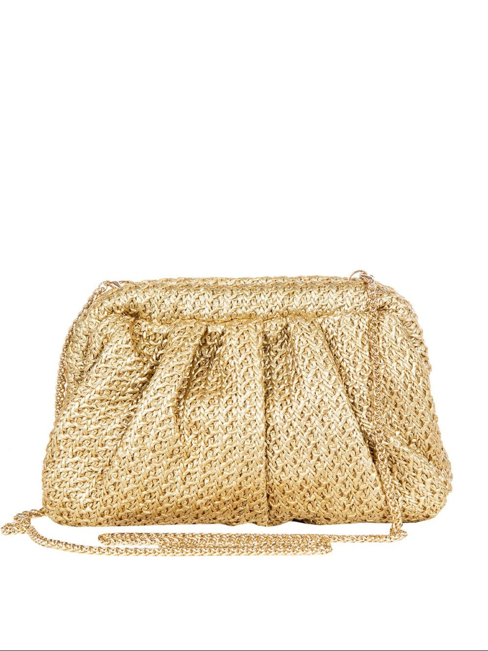 Clutch effetto Rafia Spalmata