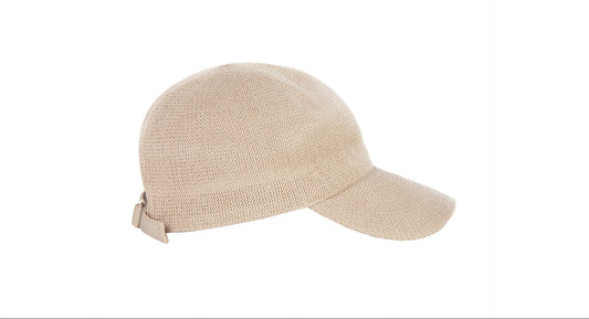 Cappellino da Baseball in Tela Intrecciata con Fibbia Dietro