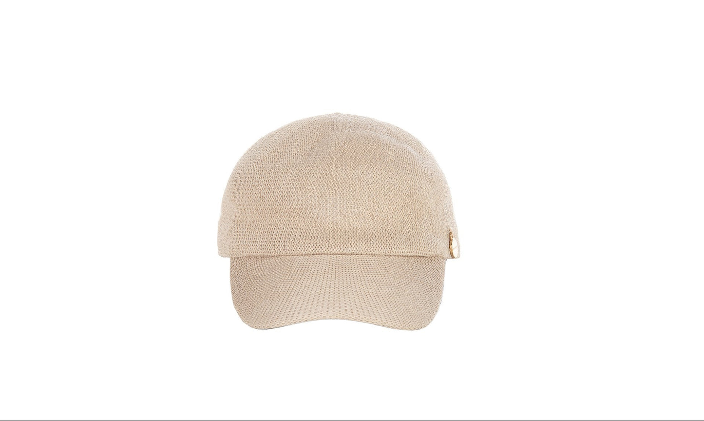 Cappellino da Baseball in Tela Intrecciata con Fibbia Dietro
