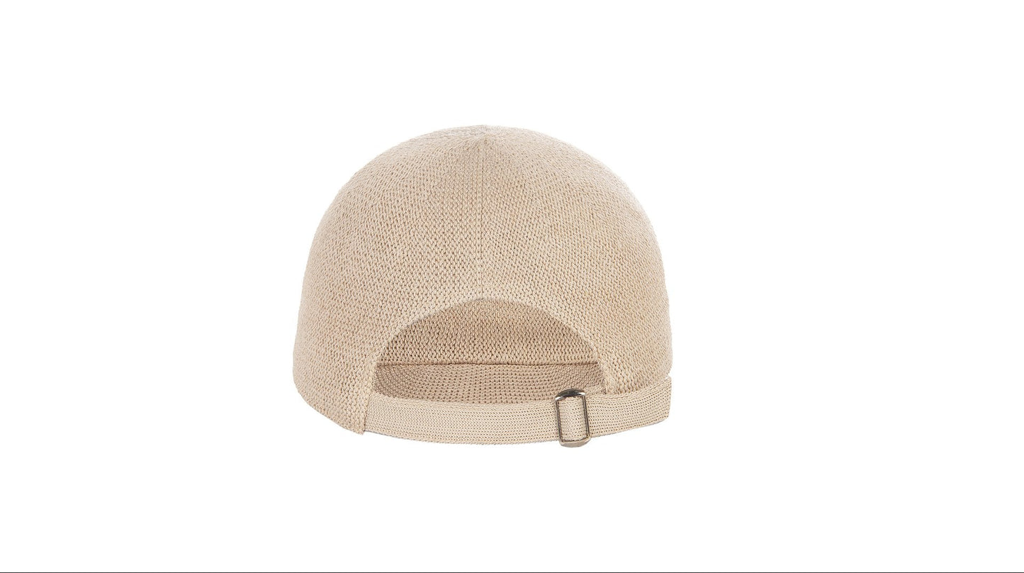 Cappellino da Baseball in Tela Intrecciata con Fibbia Dietro
