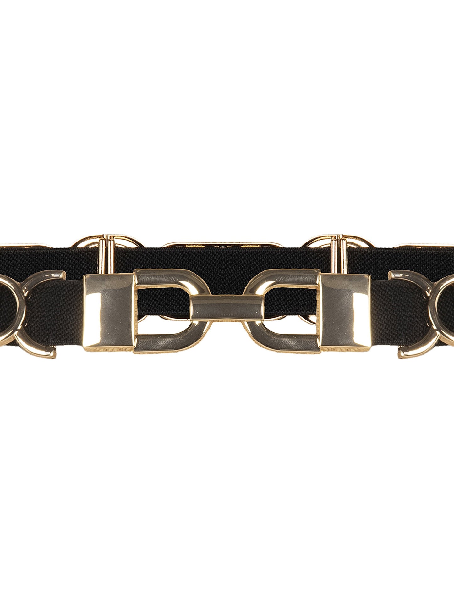Cintura Sottile Elastica con Fibbie Logo RR