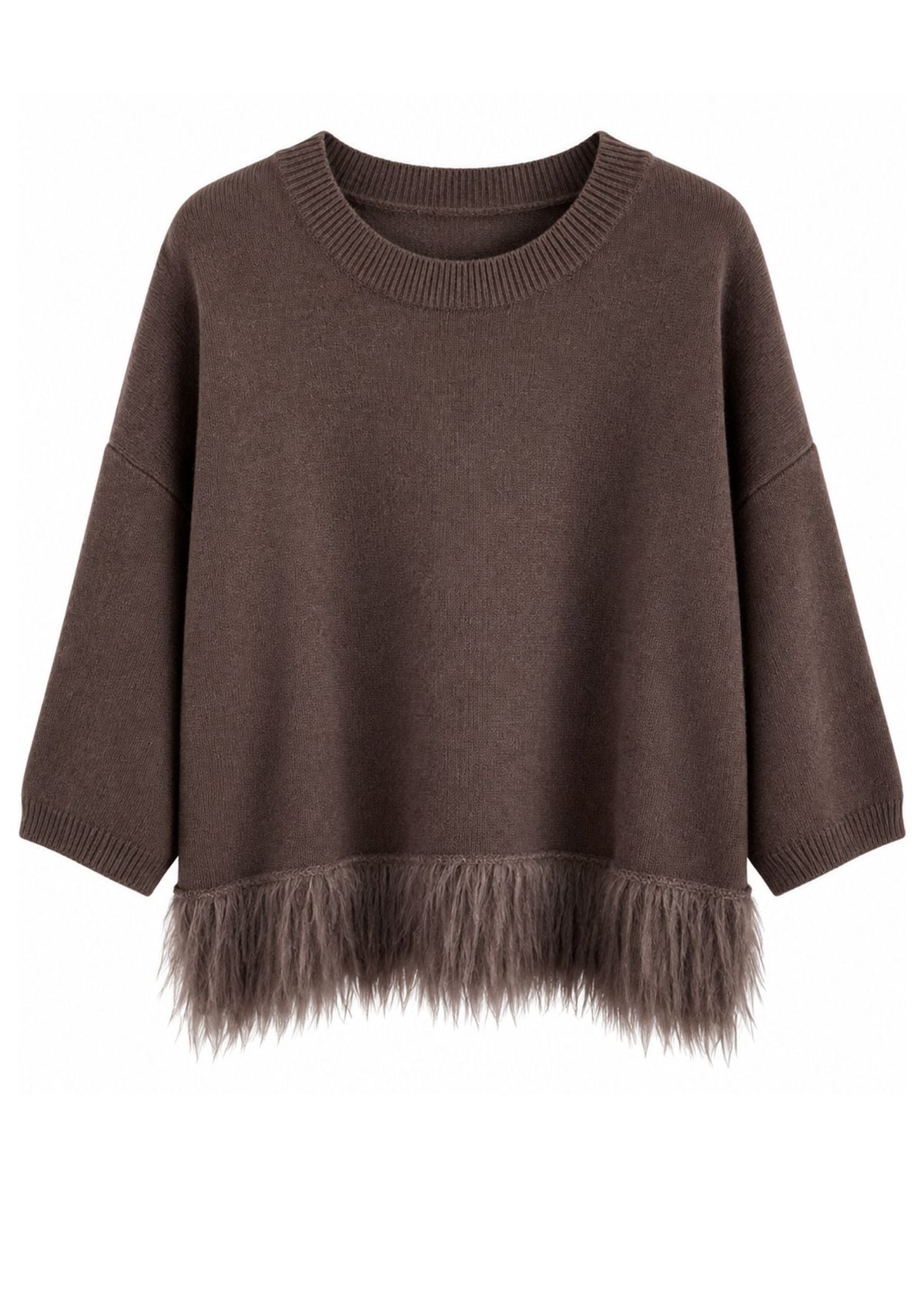 Maglia con bordo Effetto Pelliccia