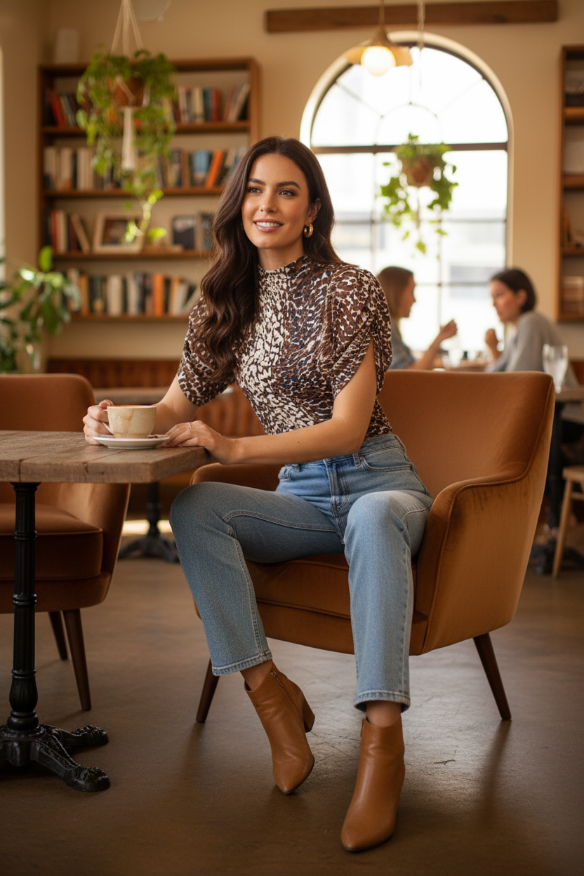 Top Paricollo Aderente Fantasia