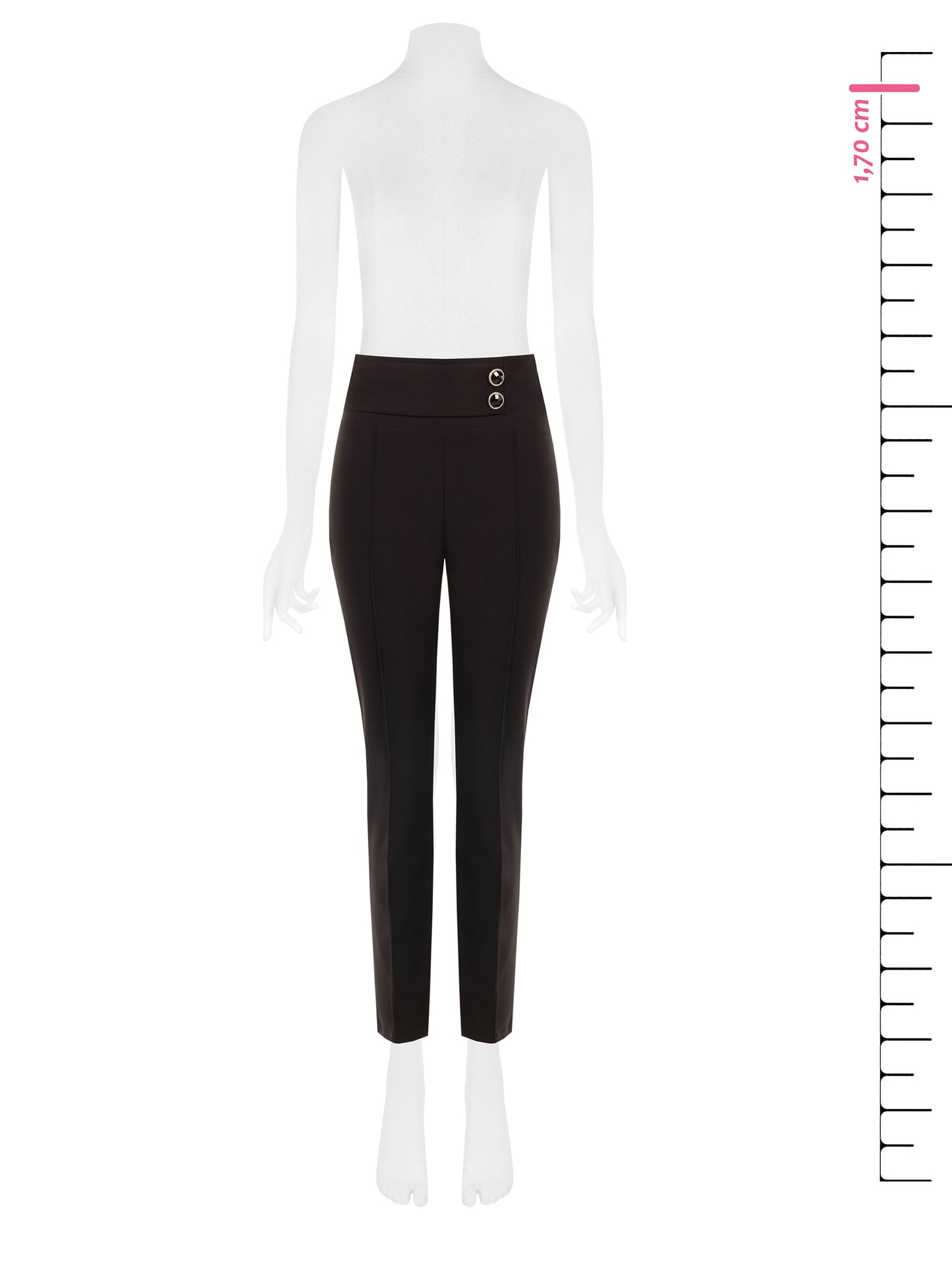 Pantalone Vita Alta Bottoni