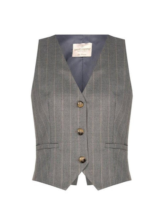 Gilet Gessato a 3 Bottoni