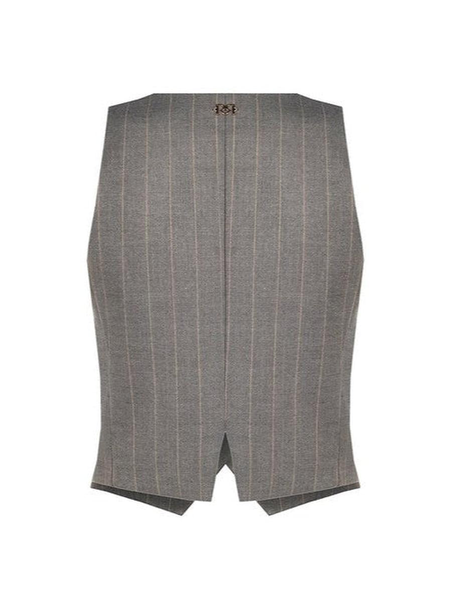 Gilet Gessato a 3 Bottoni