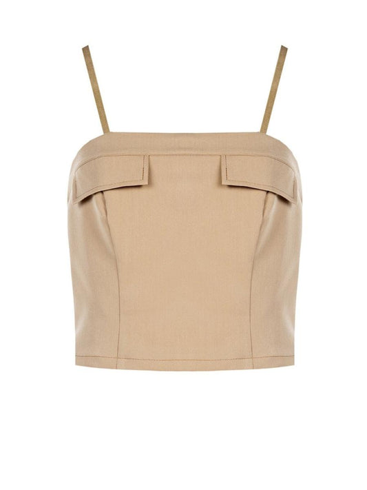 Crop Top Bustier con Elastico Dietro