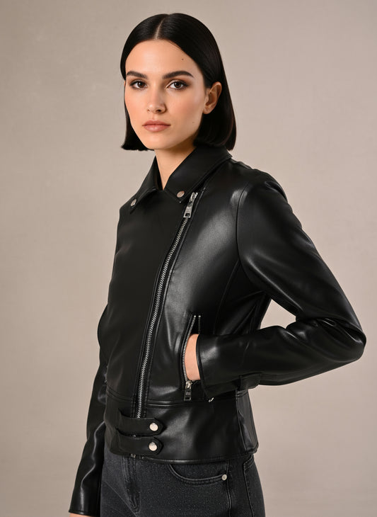 Giubbino effetto Pelle