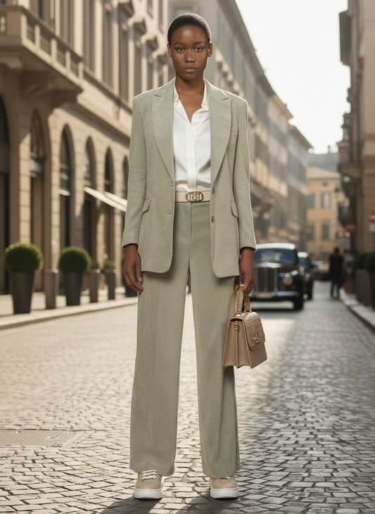 Giacca Blazer Over in Velluto a Coste