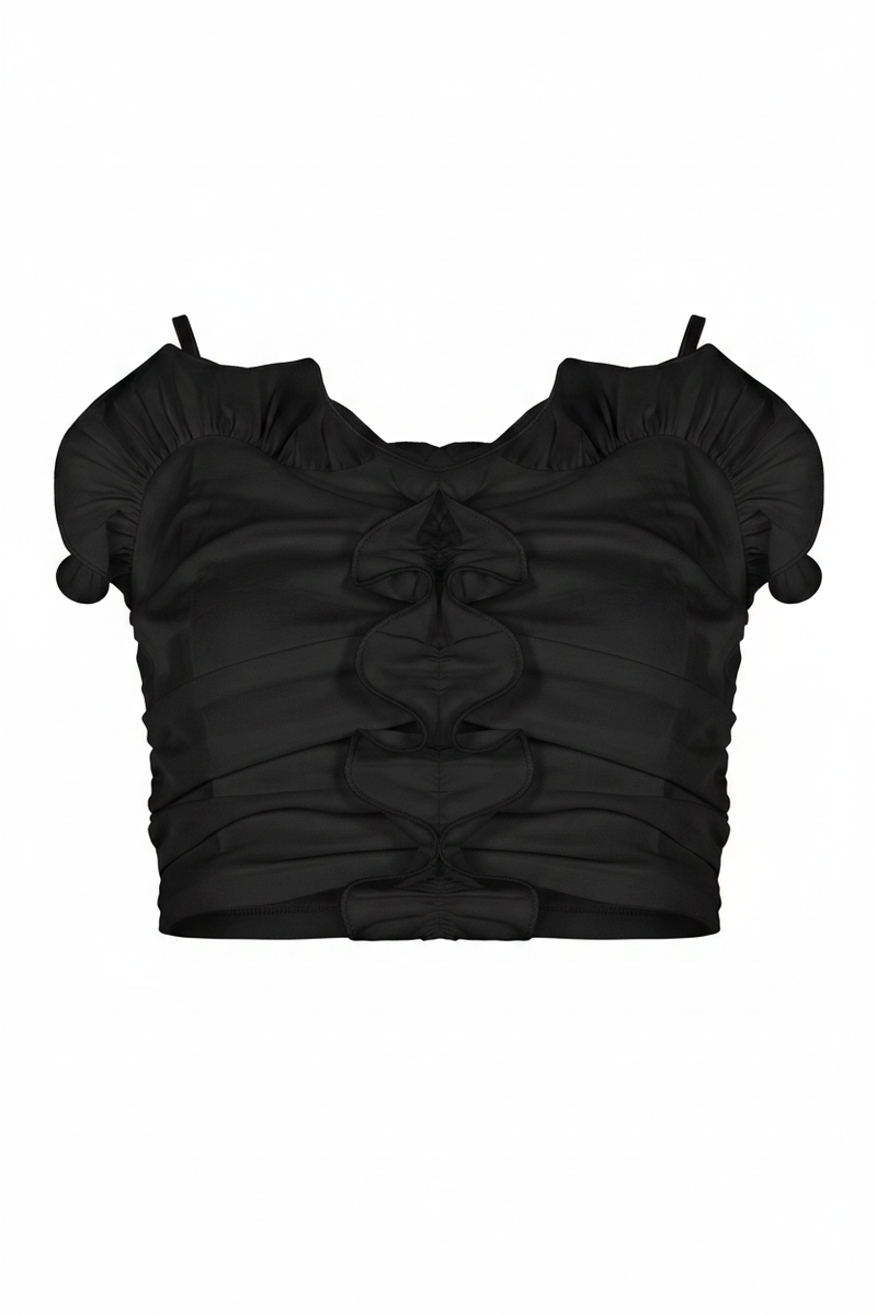 Top Cotone Rouche