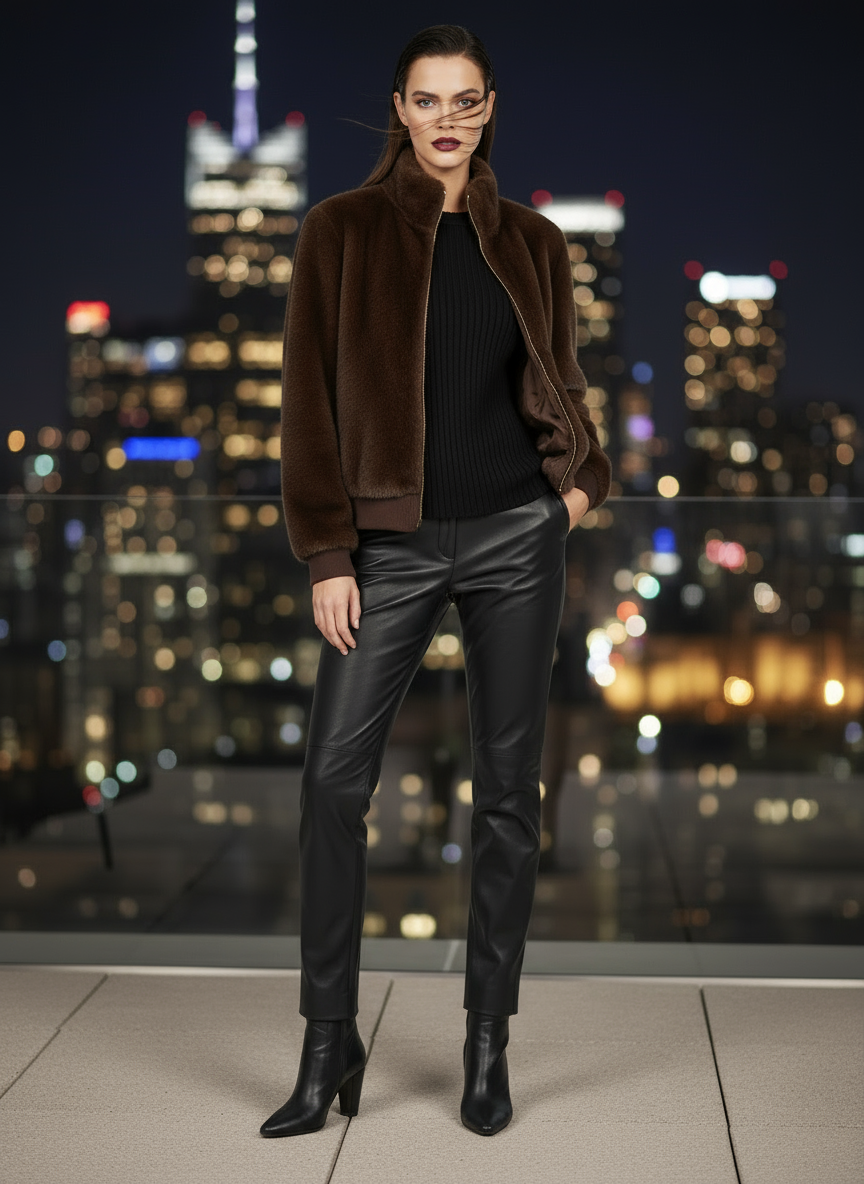 Giacca effetto Pelliccia