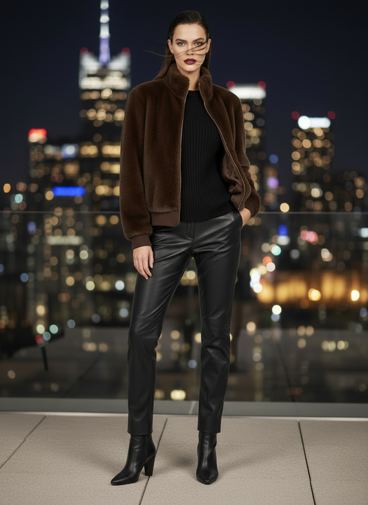 Giacca effetto Pelliccia