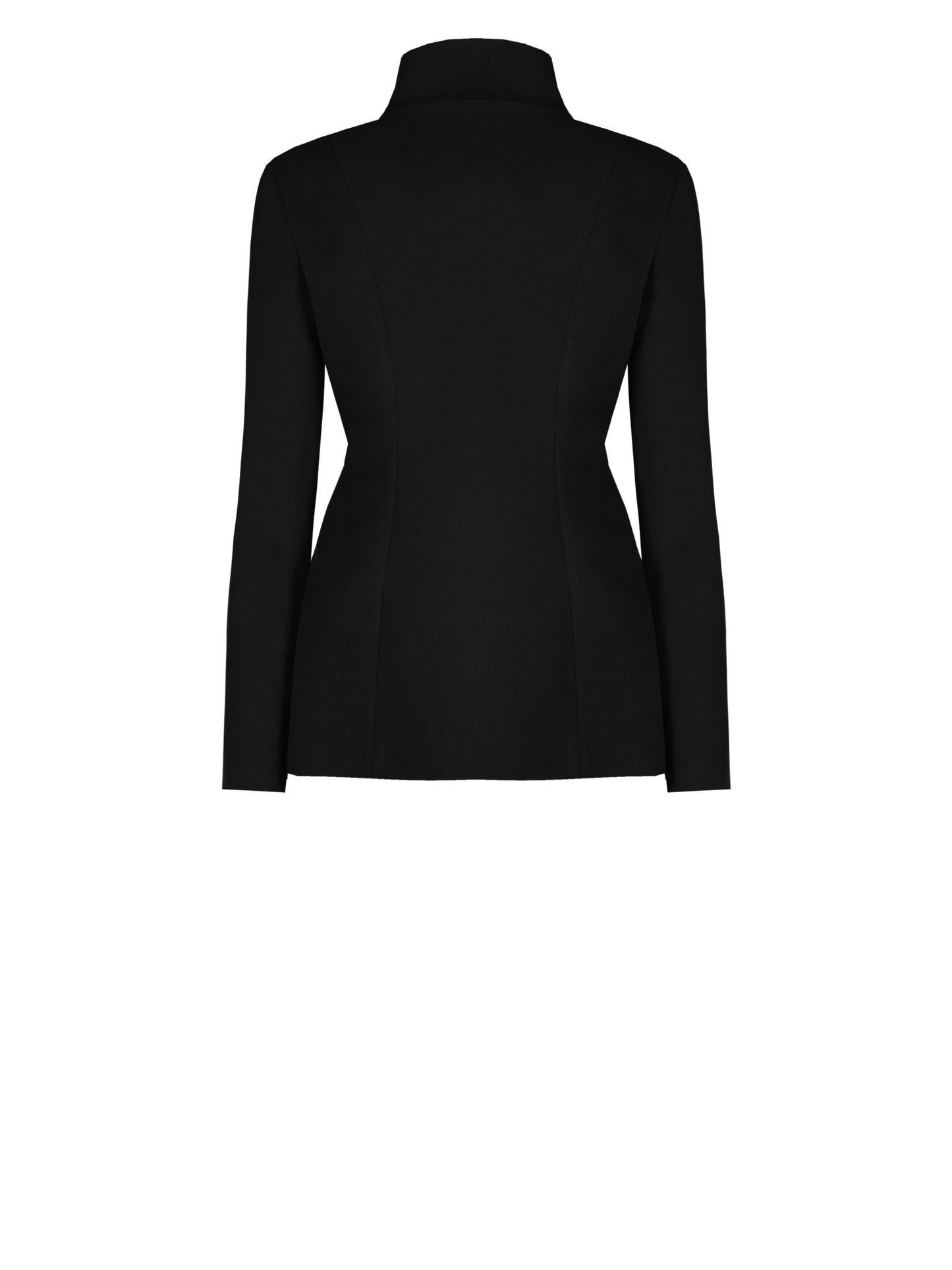 Cappotto Corto Svasato in Velour con Bottoni Oro