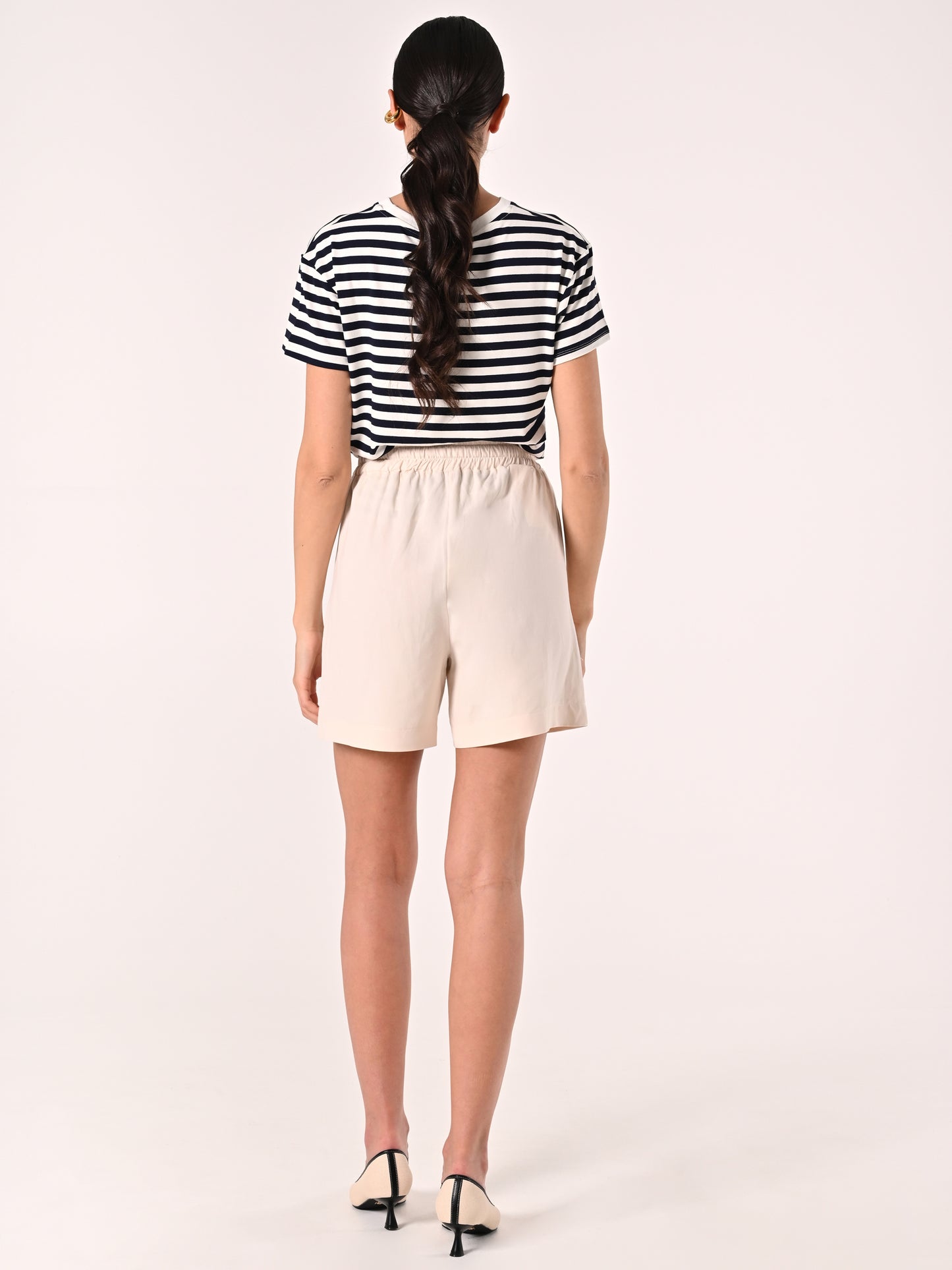 Shorts in Lino Viscosa