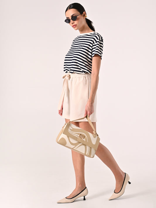 Shorts in Lino Viscosa