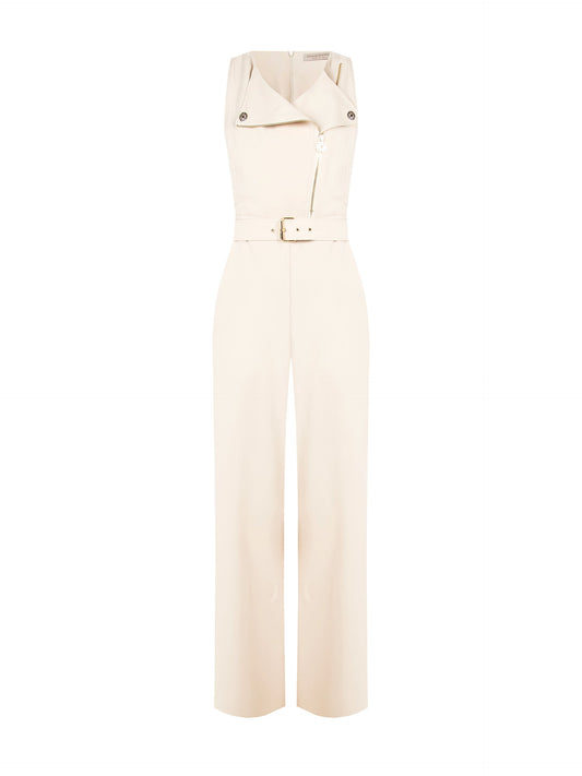 Tuta Stile Chiodo in Bi-Stretch con Cintura