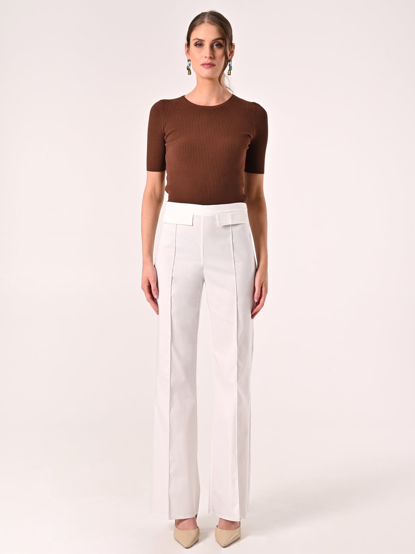 Pantaloni in Cotone con Patte