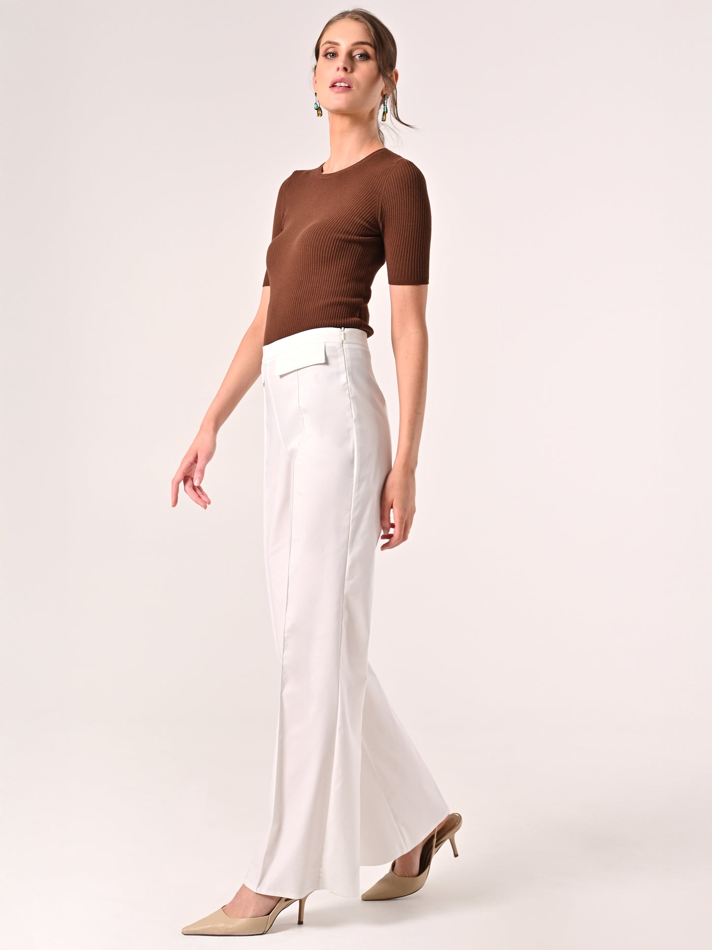 Pantaloni in Cotone con Patte