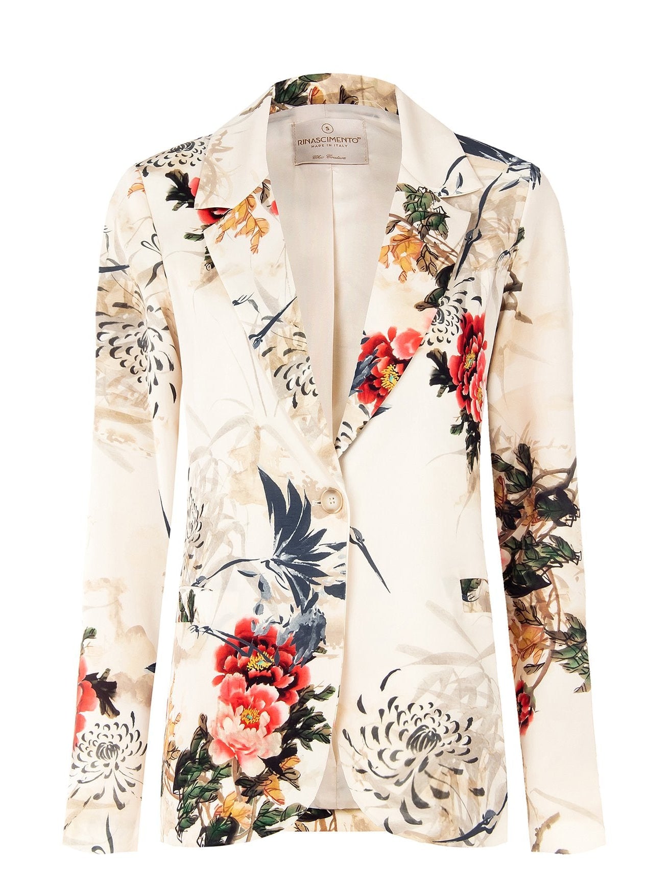 Giacca Blazer in Raso Fantasia