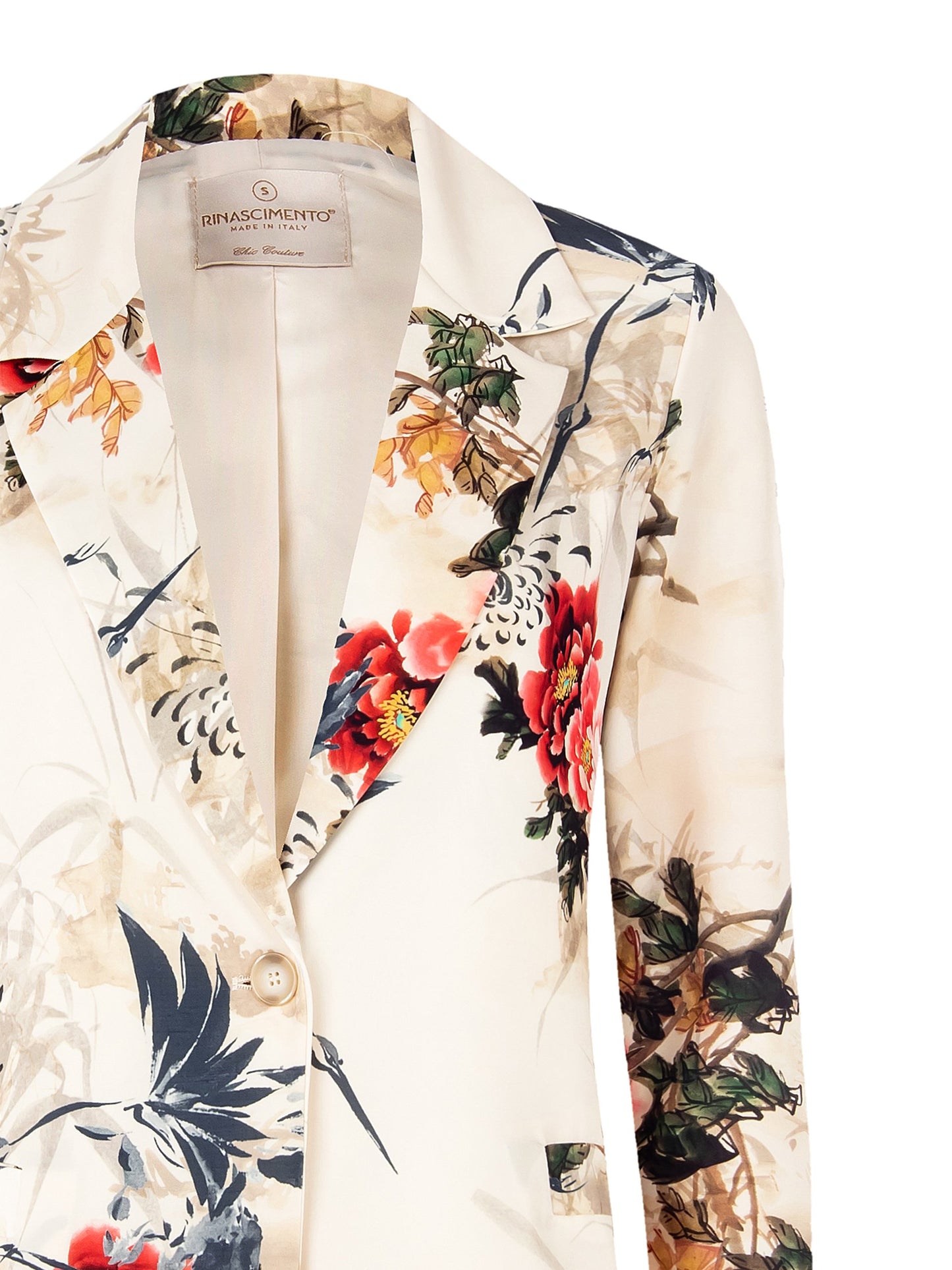 Giacca Blazer in Raso Fantasia