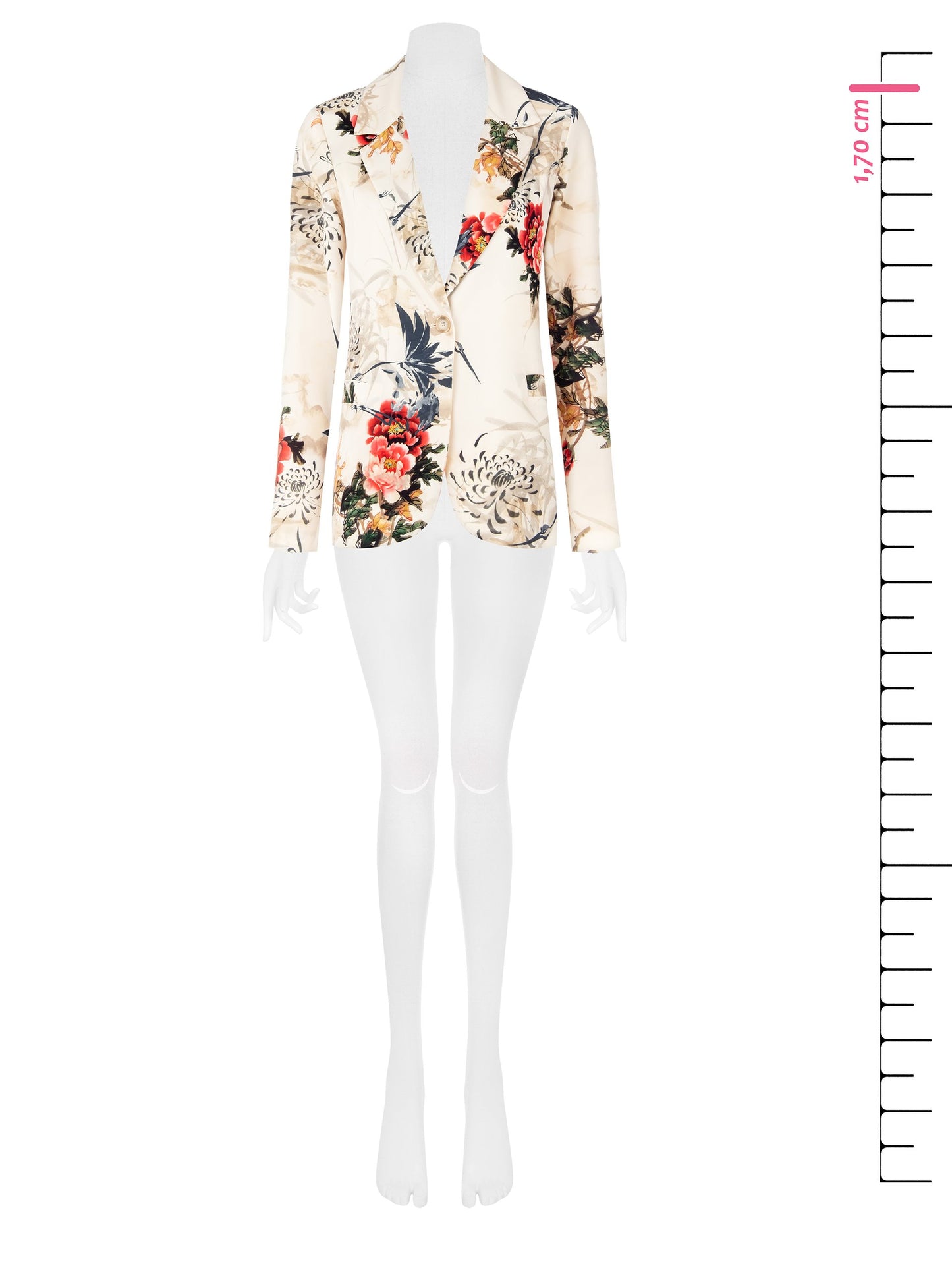 Giacca Blazer in Raso Fantasia