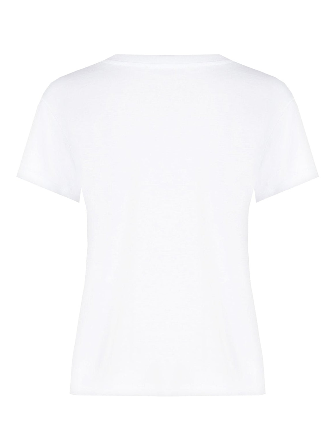 T-shirt Ampia in Cotone con Stampa Bunny e Perle