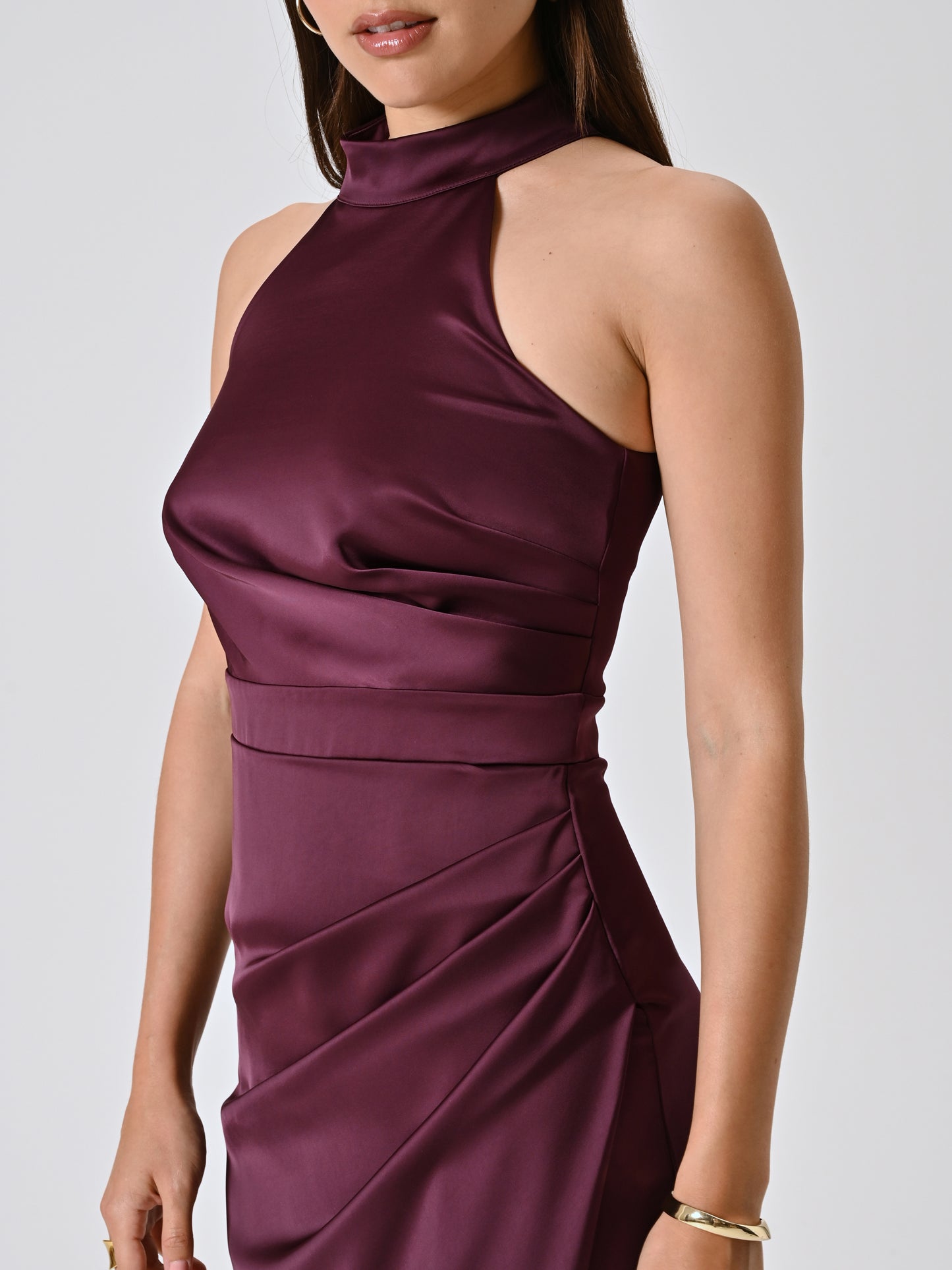 Abito Lungo con Scollo all'Americana