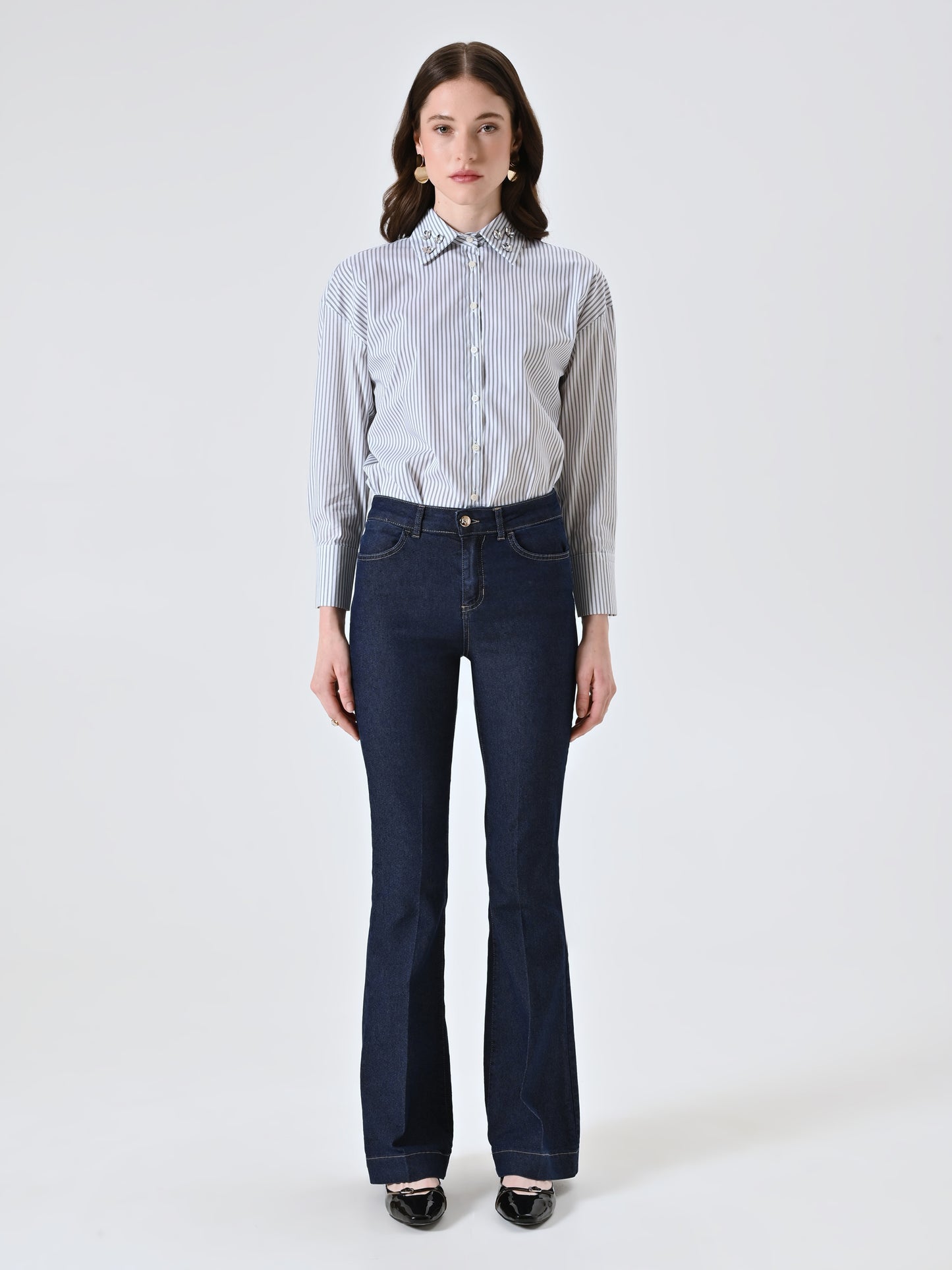 Jeans Flared Lavaggio Uniforme