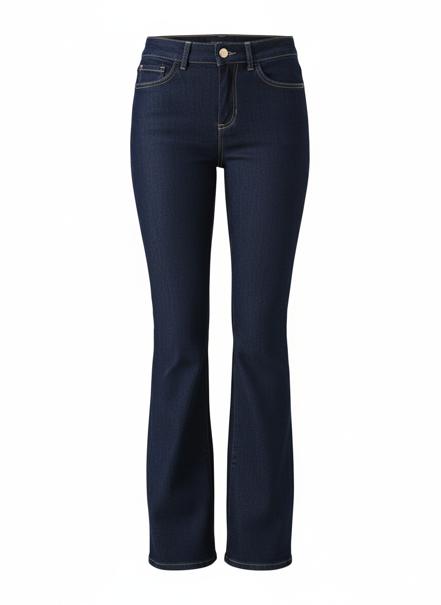 Jeans Flared Lavaggio Uniforme