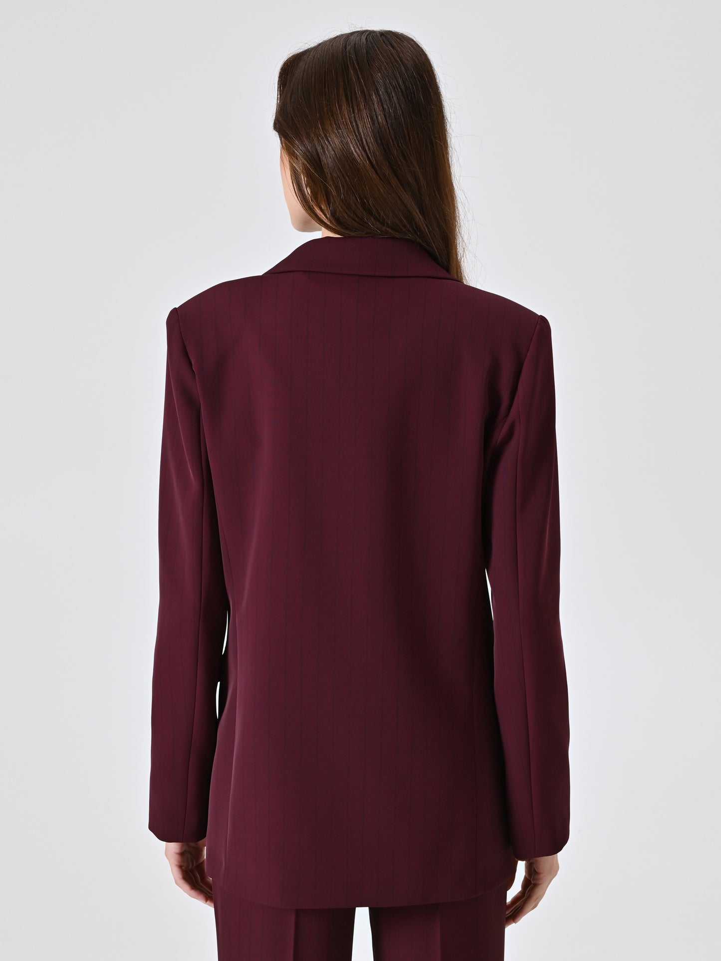 Giacca Bordeaux con Riga Nera