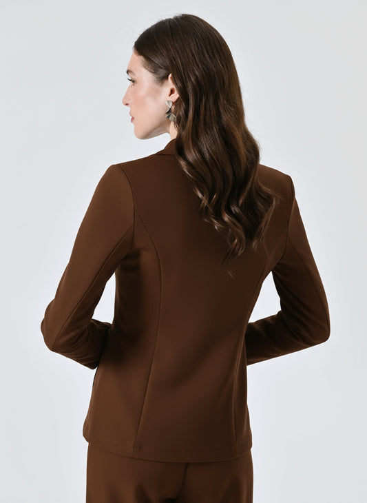 Giacca Doppiopetto in Scuba Mano Crepe