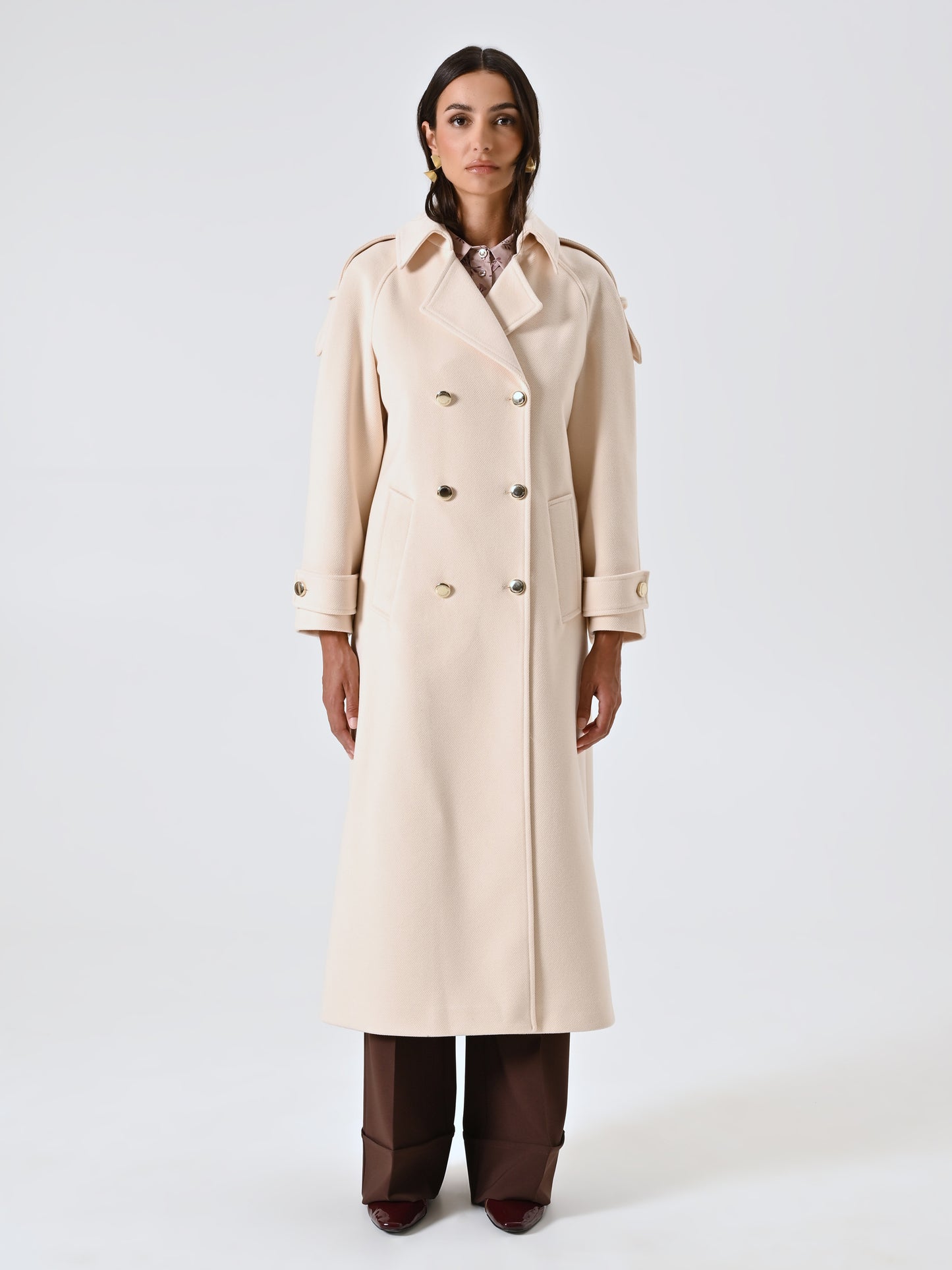 Cappotto Doppiopetto Over con Mostrine